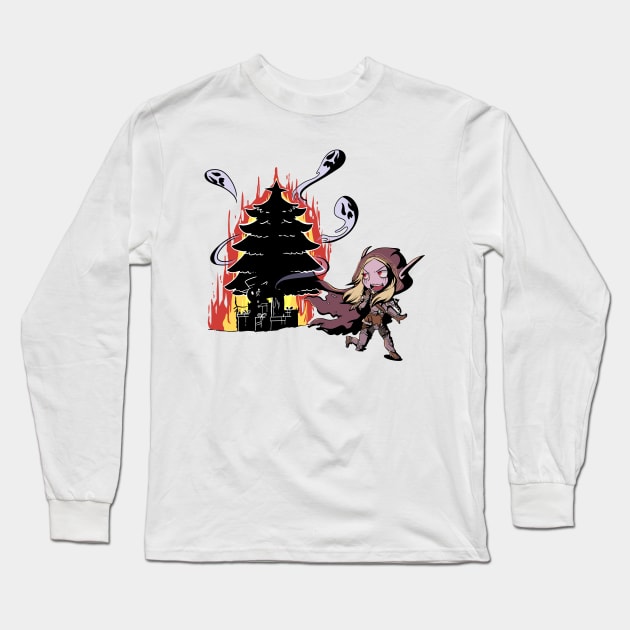 Sylvanas Christmas Long Sleeve T-Shirt by Yukipyro